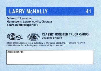 1990 Classic Monster Trucks #41 Larry McNally Back