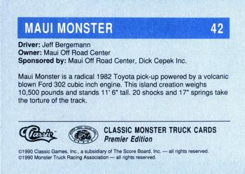 1990 Classic Monster Trucks #42 Maui Monster Back