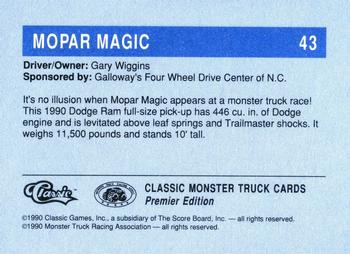 1990 Classic Monster Trucks #43 Mopar Magic Back