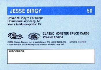 1990 Classic Monster Trucks #50 Jesse Birgy Back