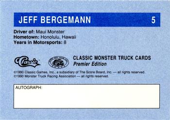 1990 Classic Monster Trucks #5 Jeff Bergemann Back