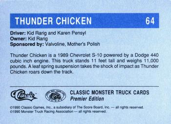 1990 Classic Monster Trucks #64 Thunder Chicken Back