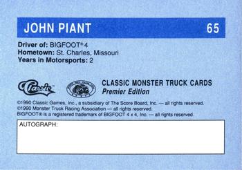 1990 Classic Monster Trucks #65 John Piant Back