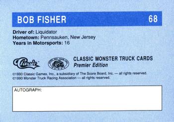 1990 Classic Monster Trucks #68 Bob Fisher Back