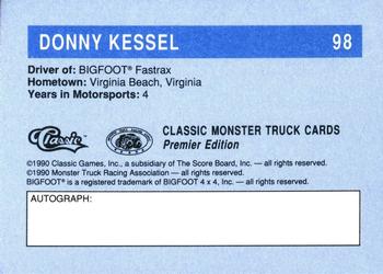 1990 Classic Monster Trucks #98 Donny Kessel Back