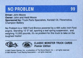 1990 Classic Monster Trucks #99 No Problem! Back