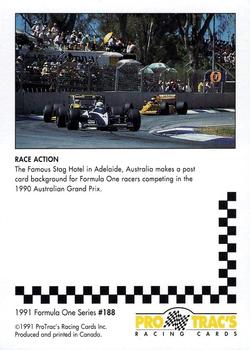 1991 ProTrac's Formula One #188 Stag Hotel Australia Back