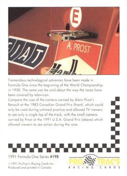 1991 ProTrac's Formula One #198 TV Camera Back