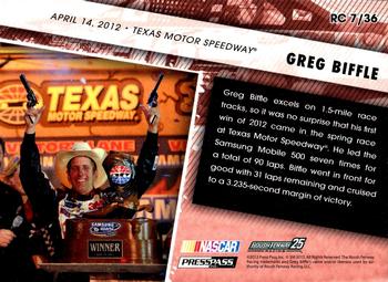2013 Press Pass - Racing Champions #RC  7 Greg Biffle Back