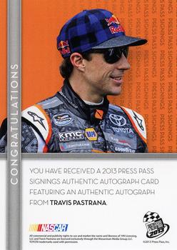 2013 Press Pass - Press Pass Signings Holo #NNO Travis Pastrana Back