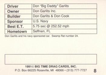 1991 Big Time Drag #8 Don Garlits Back