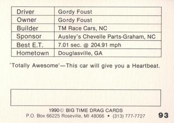 1990 Big Time Drag #93 Gordy Foust Back