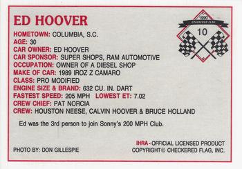 1990 Checkered Flag IHRA #10 Ed Hoover Back