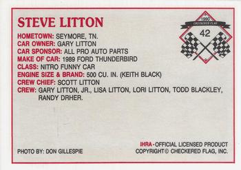 1990 Checkered Flag IHRA #42 Steve Litton Back
