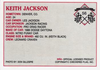1990 Checkered Flag IHRA #56 Keith Jackson Back