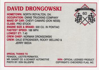 1990 Checkered Flag IHRA #60 David Drongowski Back