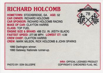 1990 Checkered Flag IHRA #78 Richard Holcomb Back