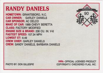 1990 Checkered Flag IHRA #90 Randy Daniels Back