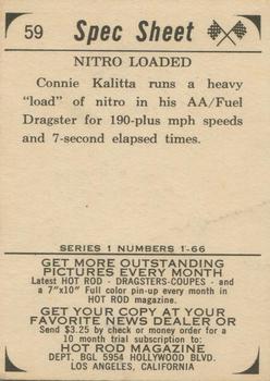 1965 Donruss Spec Sheet #59 Nitro Loaded Back