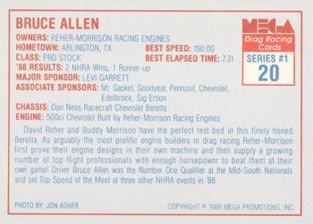 1989 Mega Drag #20 Bruce Allen Back
