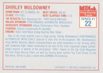 1989 Mega Drag #22 Shirley Muldowney Back