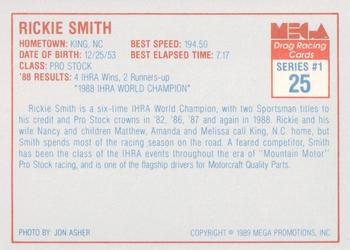 1989 Mega Drag #25 Rickie Smith Back