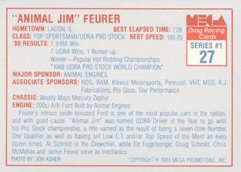 1989 Mega Drag #27 Jim Feruer Back