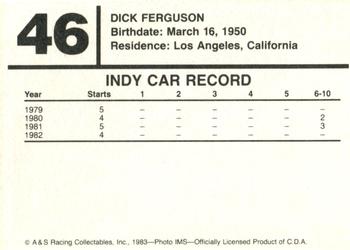1983 A & S Racing Indy #46 Dick Ferguson Back
