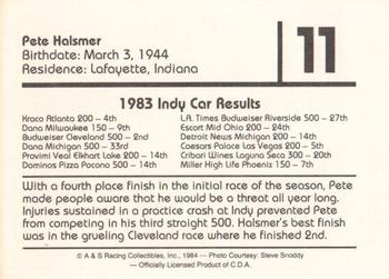 1984 A & S Racing Indy #11 Pete Halsmer Back