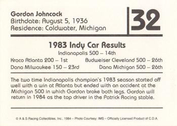 1984 A & S Racing Indy #32 Gordon Johncock Back
