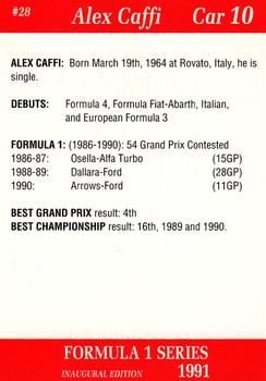 1991 Carms Formula 1 #28 Alex Caffi Back