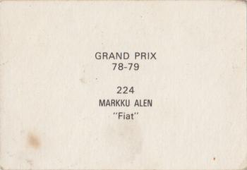 1978-79 Grand Prix  #224 Markku Alen Back