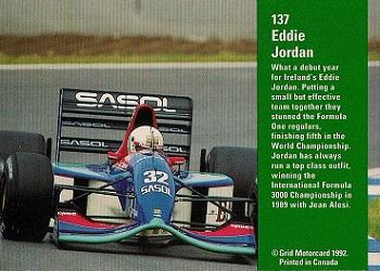 1992 Grid Formula 1 #137 Eddie Jordan Back
