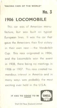 1970 Shell Racing Cars of the World #3 1906 Locomobile Back