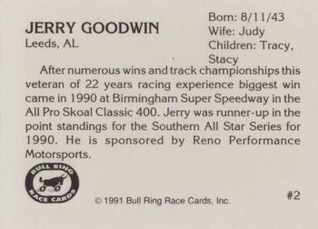 1991 Bull Ring #2 Jerry Goodwin Back