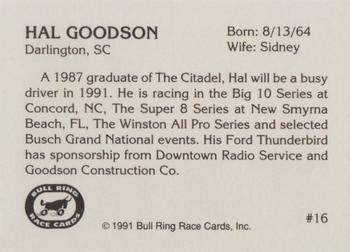 1991 Bull Ring #16 Hal Goodson Back