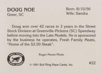 1991 Bull Ring #22 Doug Noe Back