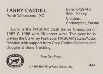 1991 Bull Ring #44 Larry Caudill Back