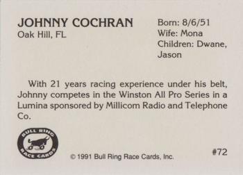 1991 Bull Ring #72 Johnny Cochran Back