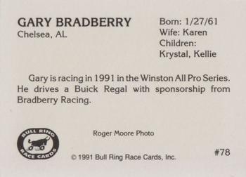 1991 Bull Ring #78 Gary Bradberry Back