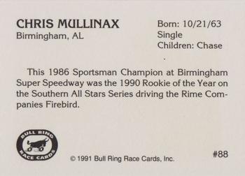 1991 Bull Ring #88 Chris Mullinax Back