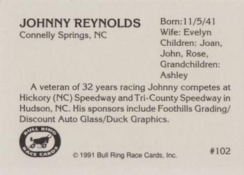 1991 Bull Ring #102 Johnny Reynolds Back