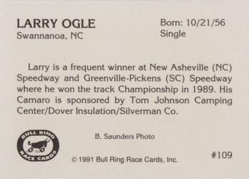 1991 Bull Ring #109 Larry Ogle Back