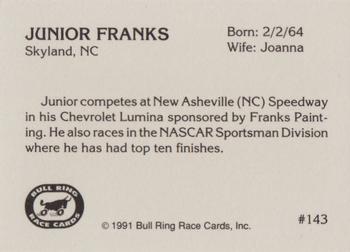 1991 Bull Ring #143 Junior Franks Back