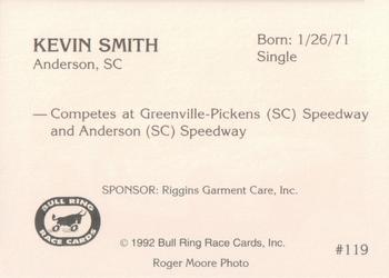 1992 Bull Ring #119 Kevin Smith Back