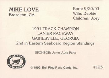 1992 Bull Ring #125 Mike Love Back