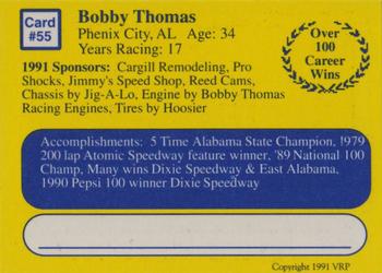 1991 Volunteer Racing Dirt Trax #55 Bobby Thomas Back