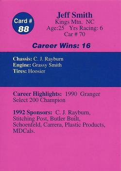 1992 Volunteer Racing Dirt Trax #88 Jeff Smith Back
