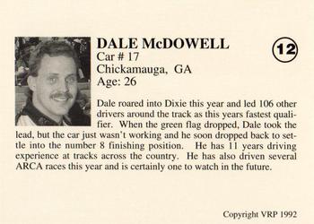 1992 Volunteer Racing Hav-A-Tampa #12 Dale McDowell's Car Back