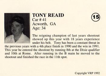 1992 Volunteer Racing Hav-A-Tampa #15 Tony Reaid's Car Back